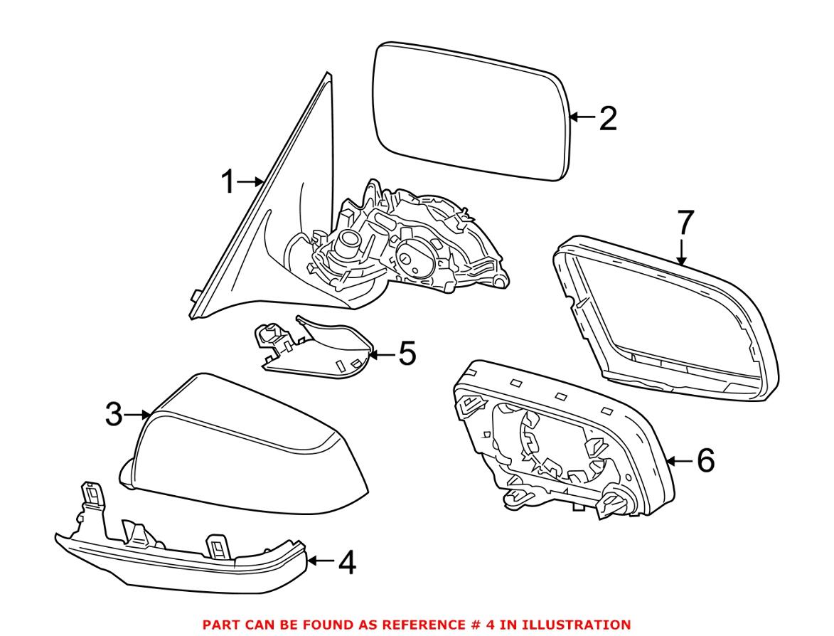 BMW Door Mirror Cover 51167266038